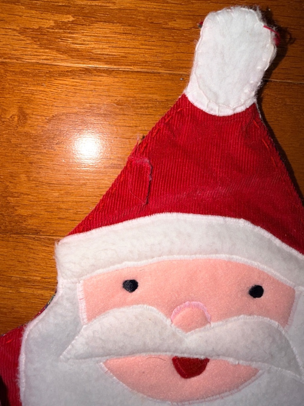 Pottery Barn Kids Holiday Santa Plush Place Mats - Red and Green - Picture 4 of 4